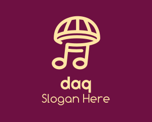 Music School - Music Umbrella Mushroom logo design