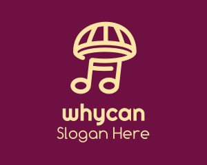 Music Note - Music Umbrella Mushroom logo design