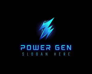 Lightning Power Bolt logo design