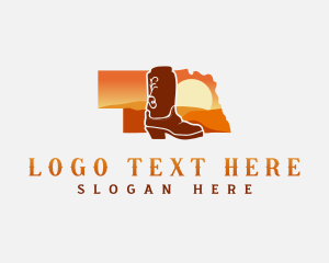 Boots - Nebraska Cowboy Boots logo design