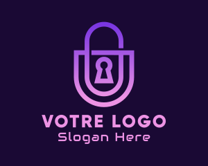 Safety - Gradient Security Lock logo design