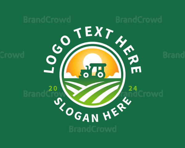 Tractor Farm Landscaping Logo