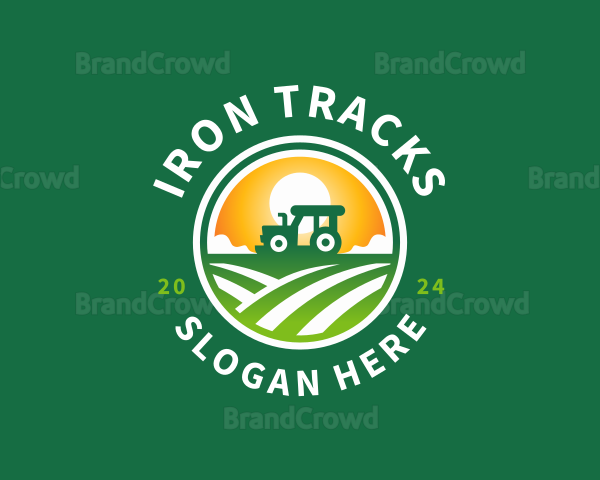 Tractor Farm Landscaping Logo