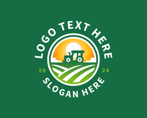 Tractor Farm Landscaping Logo