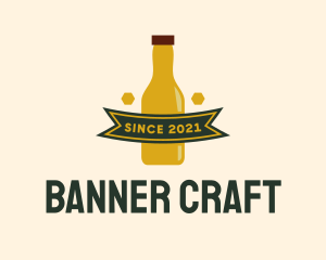 Bottle Brewery Banner logo design