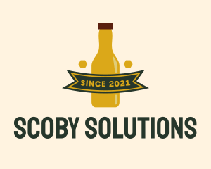 Scoby - Bottle Brewery Banner logo design