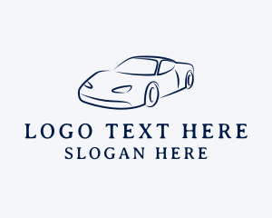 Airport Taxi - Blue Automobile Car logo design