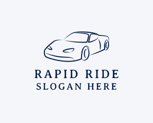 Blue Automobile Car logo design