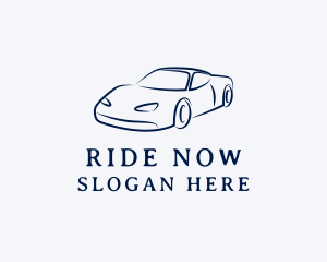 Blue Automobile Car logo design