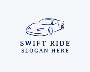 Blue Automobile Car logo design