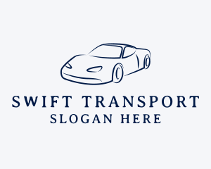 Blue Automobile Car logo design