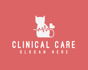 Cat Veterinary Clinic Pulse logo design