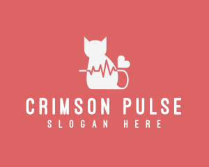 Cat Veterinary Clinic Pulse logo design