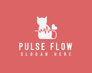 Cat Veterinary Clinic Pulse logo design