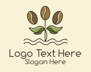 Farmer - Coffee Bean Plant logo design
