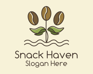 Coffee Bean Plant logo design