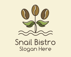 Coffee Bean Plant logo design