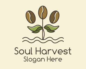 Coffee Bean Plant logo design