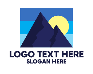 Landmass - Blue Mountain Peak logo design