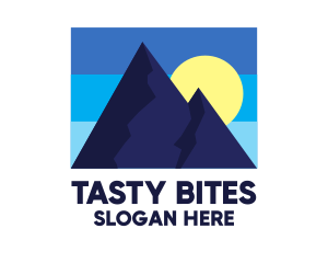 Cool - Blue Mountain Peak logo design