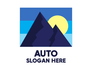 Trekking - Blue Mountain Peak logo design