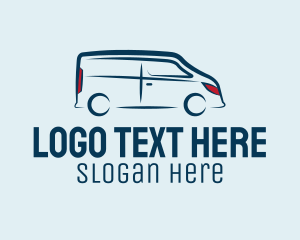 Wagon - Blue Van Bus logo design