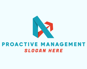 Management - Finance Management Arrow Letter A logo design