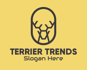 Tech Polygon Reindeer logo design