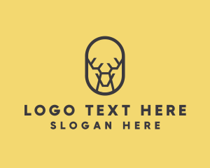 Animal - Tech Polygon Reindeer logo design