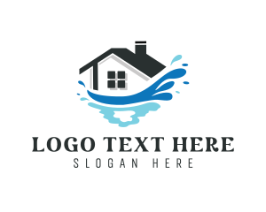 Wash - Cleaning House Splash logo design