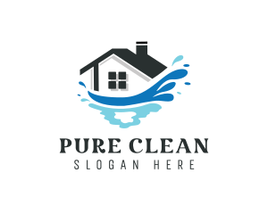 Cleaning House Splash logo design