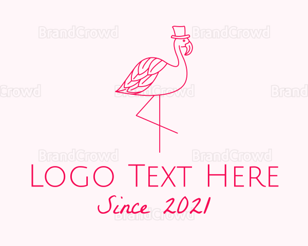 Pink Flamingo Hat Logo