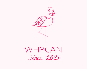 Womenswear - Pink Flamingo Hat logo design