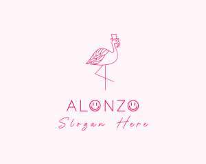 Pink Flamingo Hat logo design