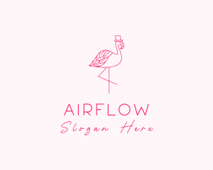 Pink Flamingo Hat logo design