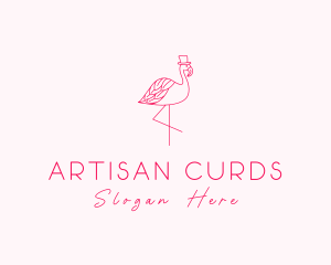 Pink Flamingo Hat logo design