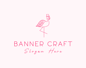 Pink Flamingo Hat logo design