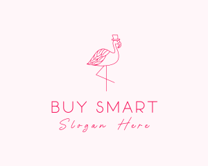 Pink Flamingo Hat logo design