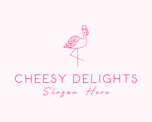 Pink Flamingo Hat logo design