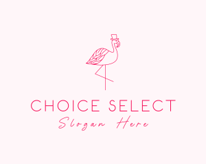 Pink Flamingo Hat logo design