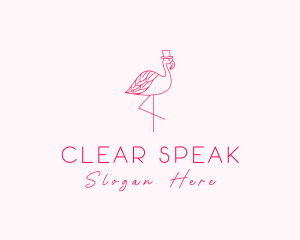 Pink Flamingo Hat logo design