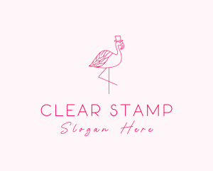 Pink Flamingo Hat logo design