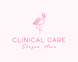 Pink Flamingo Hat logo design