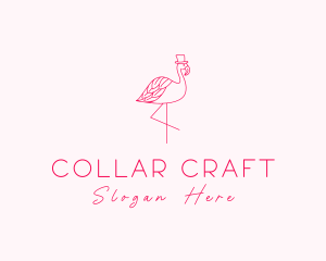 Pink Flamingo Hat logo design