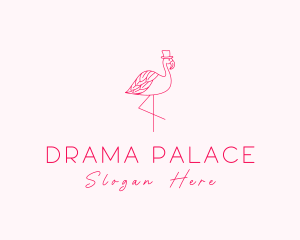 Pink Flamingo Hat logo design