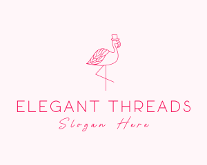 Womenswear - Pink Flamingo Hat logo design