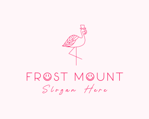 Pink Flamingo Hat logo design