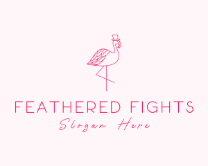 Pink Flamingo Hat logo design