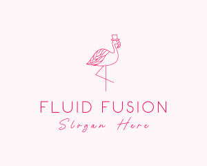 Pink Flamingo Hat logo design