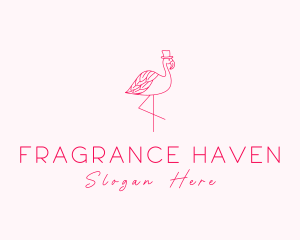 Pink Flamingo Hat logo design